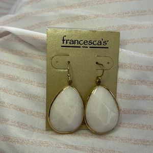 NWT white dangle earrings!